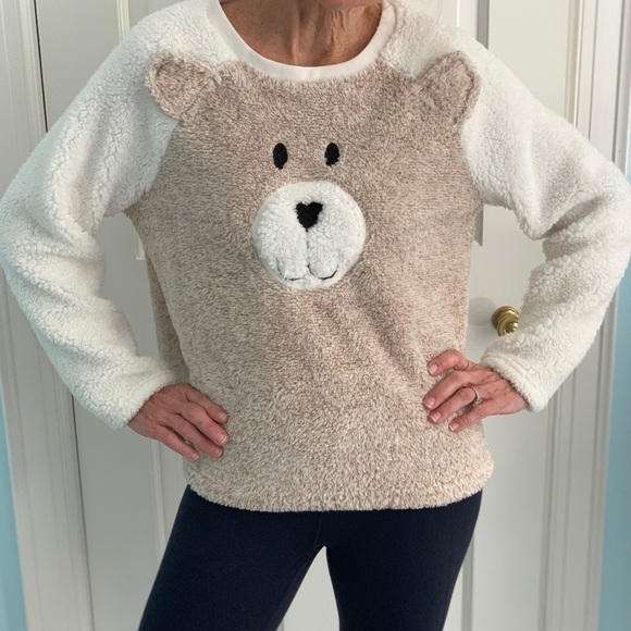 Fuzzy Long Sleeve Pajama Top - Picture 2 of 3